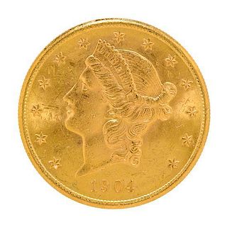 A United States 1904-S Liberty Head $20 Gold Coin