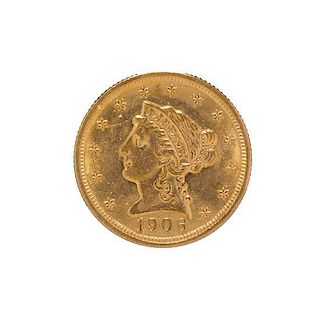 A United States 1906 Liberty Head $2.50 Gold Coin