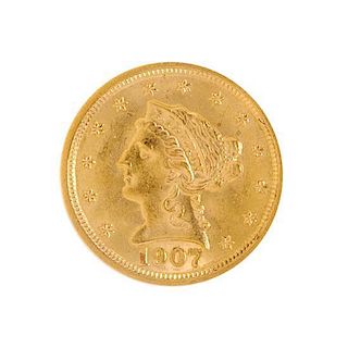 A United States 1907 Liberty Head$2.50 Gold Coin