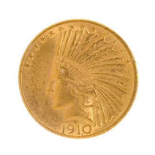 A United States 1910 Indian Head $10 Gold Coin