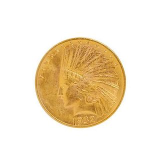 A United States 1932 Indian Head $10 Gold Coin