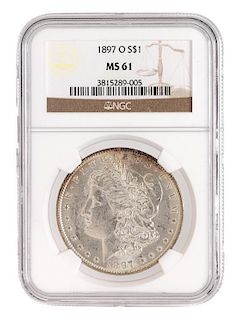 A United States 1897-O Morgan Silver Dollar
