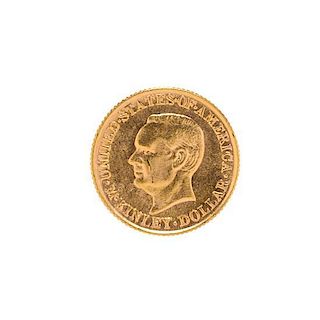 A United States 1917 William McKinley Memorial Commemorative $1 Gold Coin