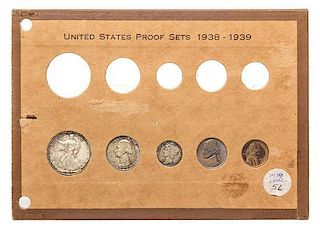 A United States 1938 Five-Coin Proof Set