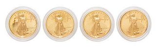 A Collection of Eight United States 1986-W Gold Eagle $50 Proofs