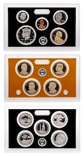 A Group of Five United States 2013 Silver Proof Fourteen Coin Sets
