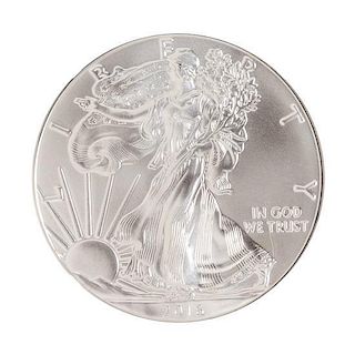 A Set of Ten 2016 United States Silver Eagle Early Release Silver Dollars