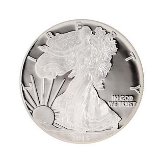 Two United States 2015-W Silver Eagle $1 First Strike Cameo Proofs