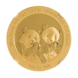 A Smithsonian Institution 2014 Chinese Panda 1 oz. Gold Proof