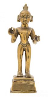 * An Indian Bronze Figure Height 11 inches.