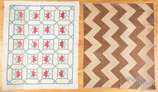 Two patchwork quilts, 19th c.