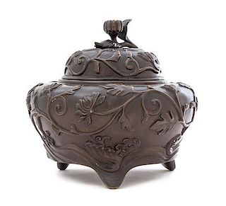 A Bronze Censer Height 9 inches.