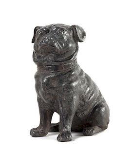 A Bronze Model of a Dog Height 4 inches.