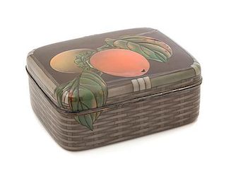 A Cloisonne Enamel Box and Cover Length 6 inches.