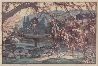 Hiroshi Yoshida, (1876-1950), Spring in a Hot Spring