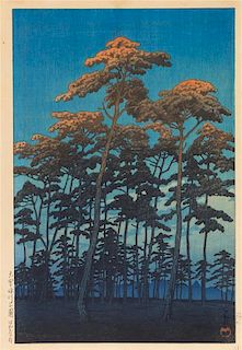 * Kawase Hasui, (1883-1957), Omiya Hikawa Koen (Hikawa Park at Omiya), dated Showa 5, corresponding to year 1930