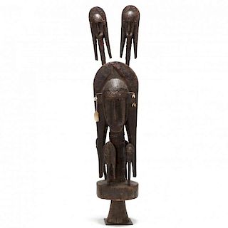 Mali, Bamana Janus-Headed Marionette Display