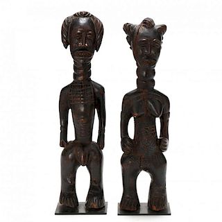 Pair of Mende Ancestral Portrait Figures