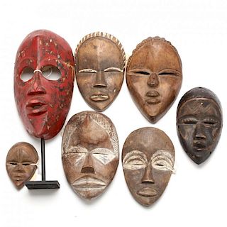 Liberia or Ivory Coast, Seven Dan Passport Masks