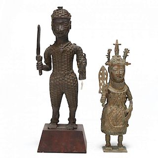 Benin, Bronze Warrior Figures