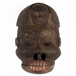 Nigeria, Ibibio, Ekpo Society, Ceremonial Mask With Moveable Jaw