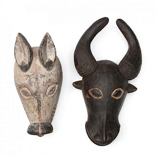 Cameroon, Two Animal Form Headresses