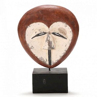 Likely Congo, Bakwele Heart-Shaped Mask,