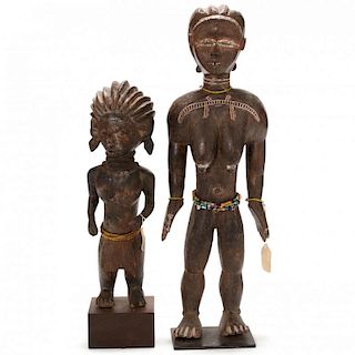 Two West African Standing Female Figures