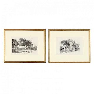 John Sell Cotman (British, 1782-1842), Two Waterscapes from Liber Studiorum: A Series of Sketches and Studies by John Sell Cotman, Esq.