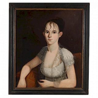 att. Cephas Thompson (1775-1856), Portrait of a Young Woman
