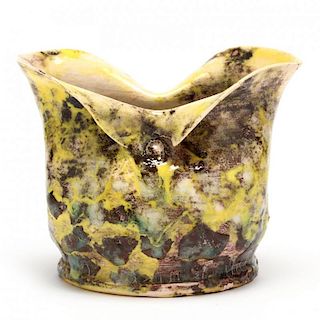Crumpled Vase, George Ohr, (MS, 1857-1918)