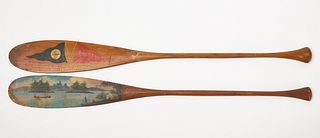 Two Painted Paddles