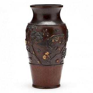 Japanese Meiji Period Bronze Vase