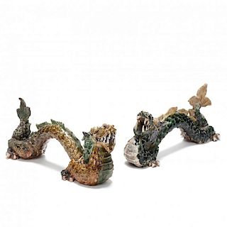 Two Dragon Temple Sculptures