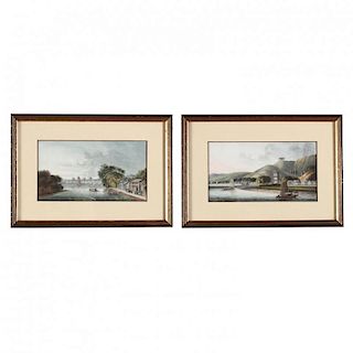 Pair of Chinese Trade Paintings