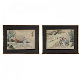 Two Paintings by Jiang Lian (Chinese, 18th-19th century)