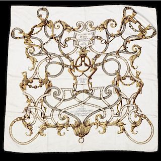 Vintage Silk Scarf,  Par Mefsire, Hermes
