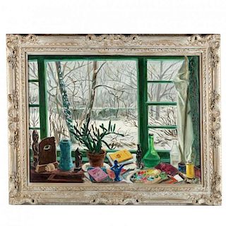 Boris Vassiloff (Russia/NY, 1901-2000), Through the Artist's Window