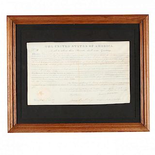 James Monroe Signed Ohio Land Grant