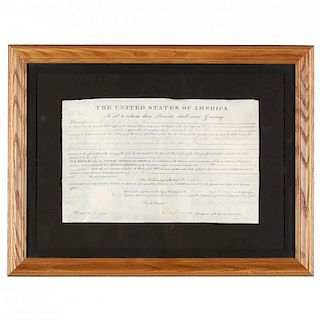 Andrew Jackson Signed Ohio Land Grant