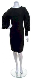 A Chanel Black Silk Dress, Size 38.