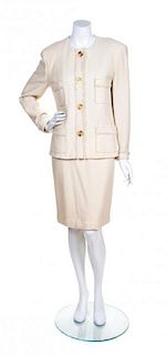 A Chanel Cream Wool Tweed Suit,