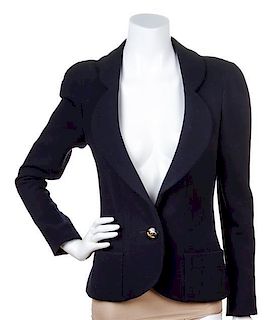 A Chanel Navy Wool Jacket,