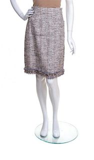 A Chanel Tweed Skirt, Size 44.