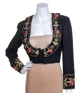 A Moschino Couture Black Cropped Jacket,