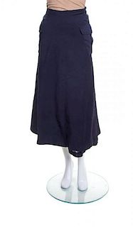 A Comme des Garcons Navy Cotton Skirt, Size S.