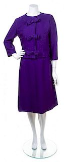 A Balenciaga Purple Wool Dress Ensemble,