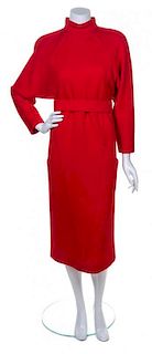 A Courreges Red Wool Dress, Size A.