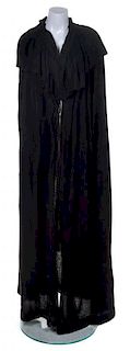 An Yves Saint Laurent Black Wool Cape,