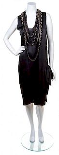 A Lanvin Black Silk Sleeveless Dress,